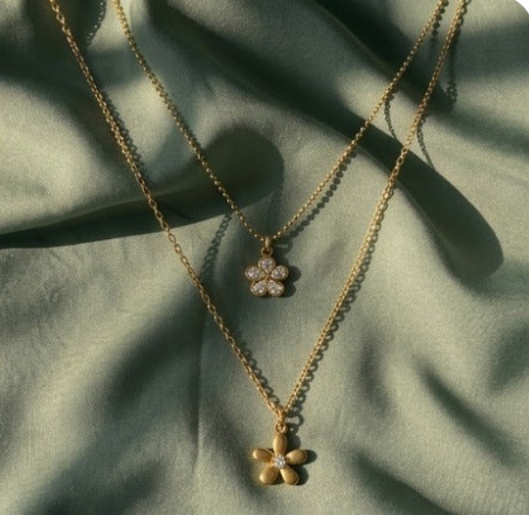 Layered Flower Necklace